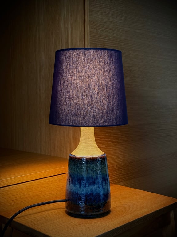 Upcycled vintage bordlampe - Søholm Keramik billede 3