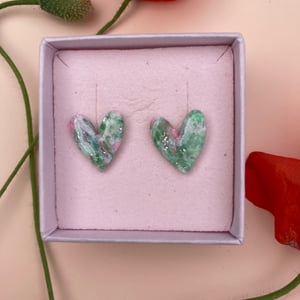 grøn/pink i sølv #3 – produktbillede