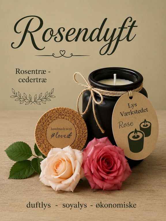Rosen duftlys  