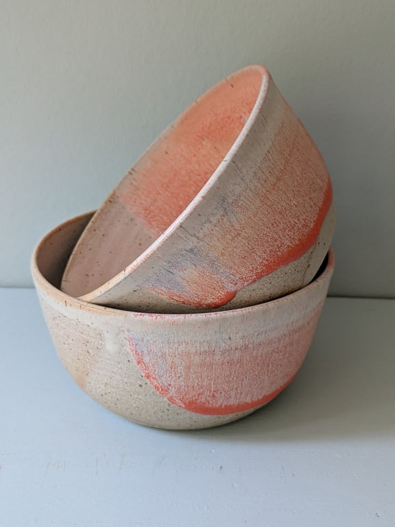 skål Orange/beige  billede 2