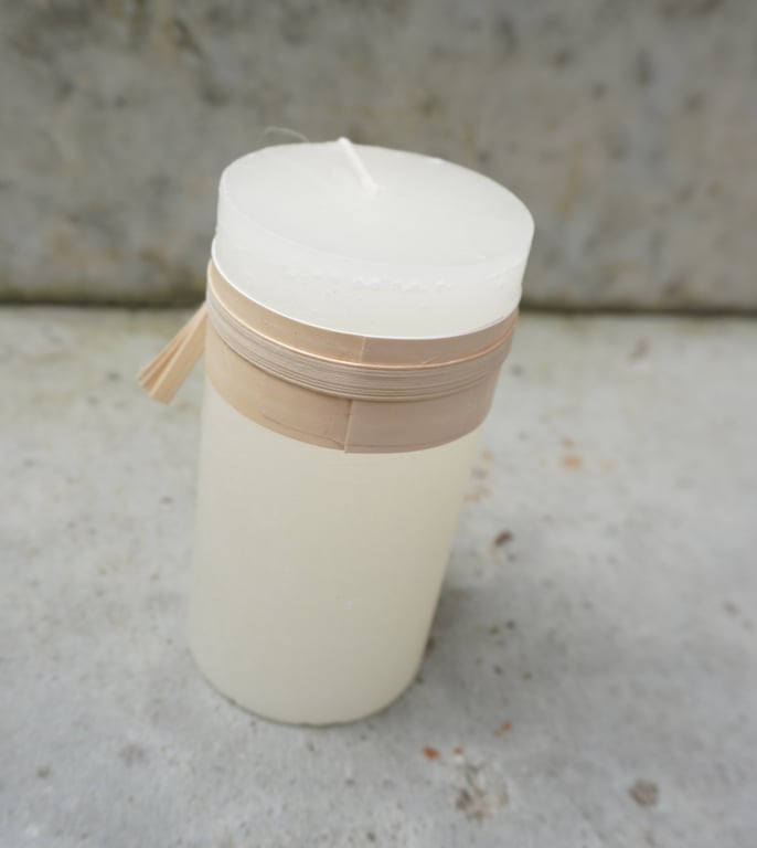 Bloklys 5x10 cm - certificeret - farven melon white 