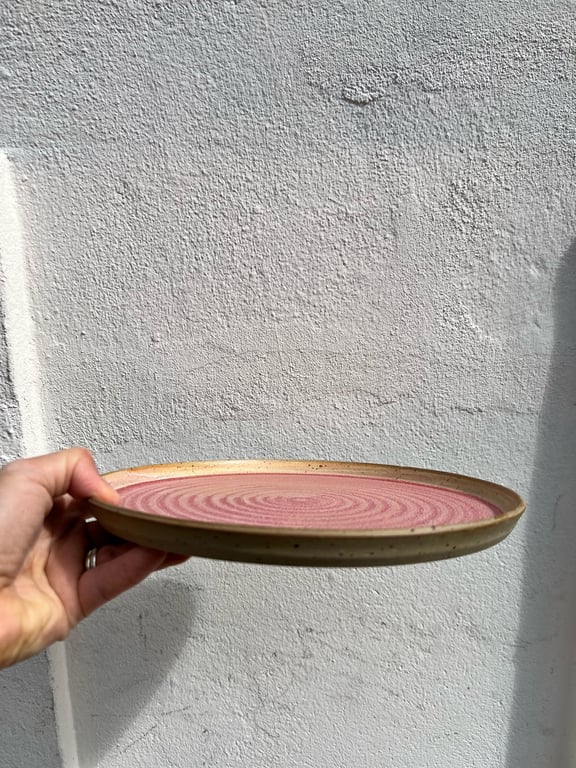 Middagstallerken, lyserød (ø ca 28 cm) billede 3