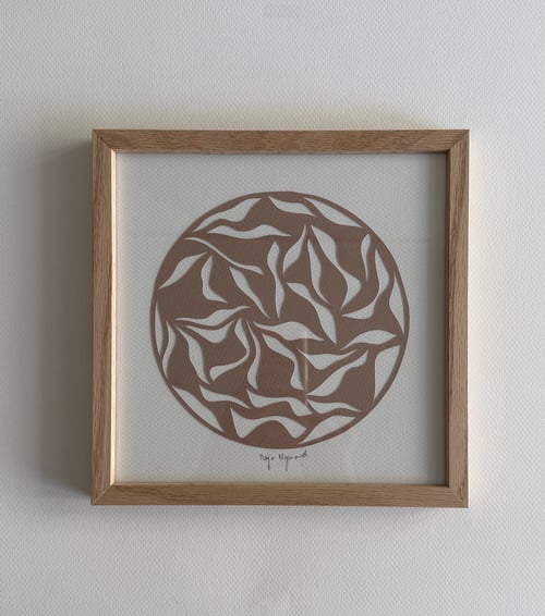 20x20cm, papercut, nougat, indrammet  (2)