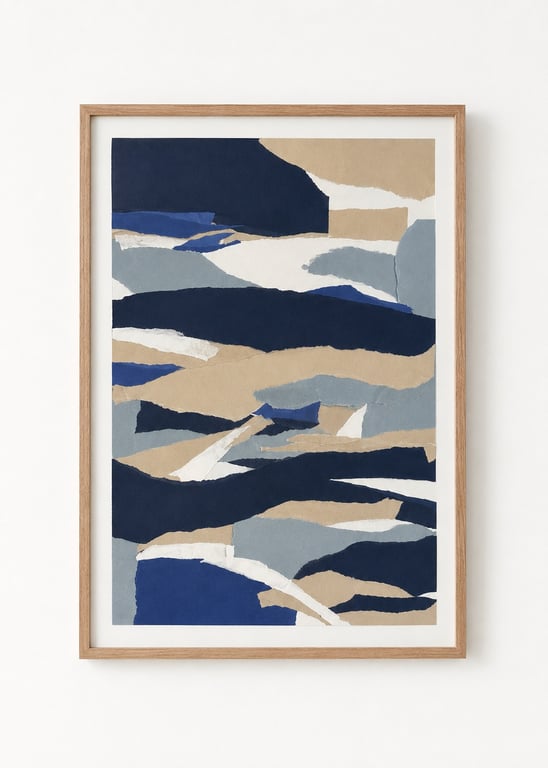 50x70cm, “Horizons”, papirværk, indrammet 