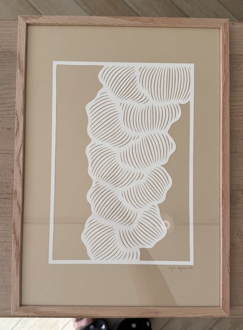 A3, papercut, beige, indrammet  (2)