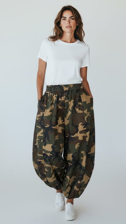 Ellis pants, Army Camouflage. Onesize 36-44.