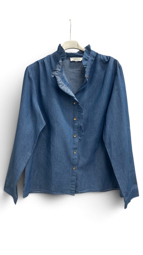 Riannah cotton shirt, Denim blue. Findes i str 38-44 (2)