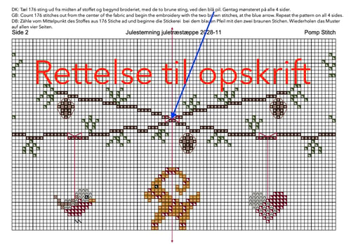 Mellem - juletræstæppe julestemning 2028-11 Str. 128 x 128 cm. (2)