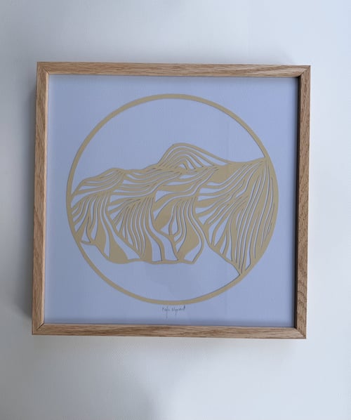 30x30cm, papercut, indrammet  (1)