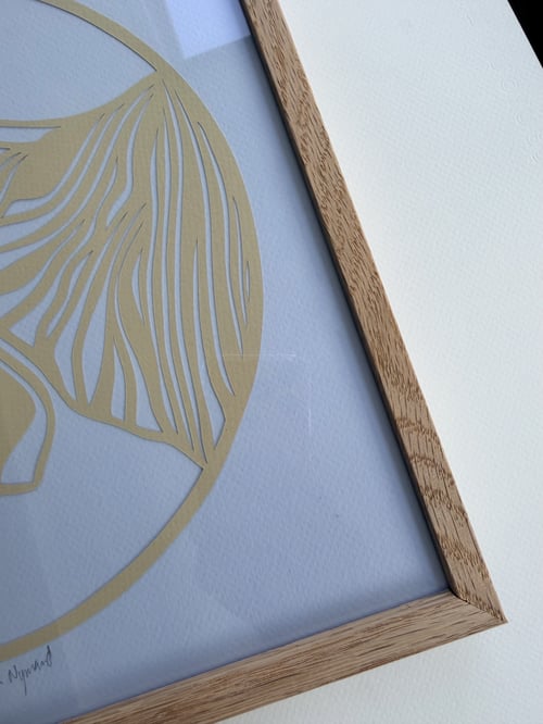 30x30cm, papercut, indrammet  (2)