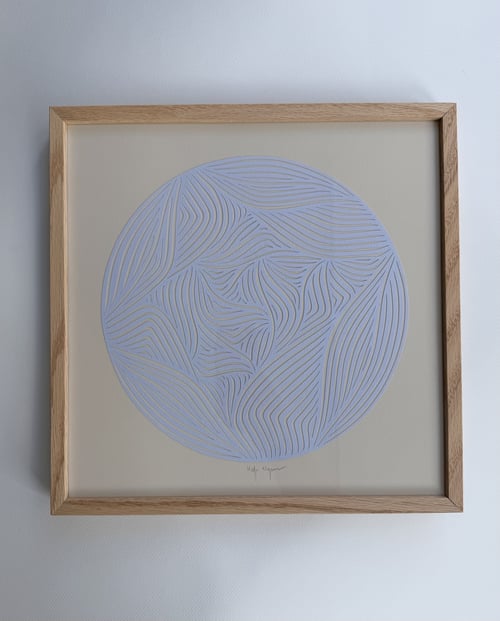 30x30cm, papercut, indrammet 