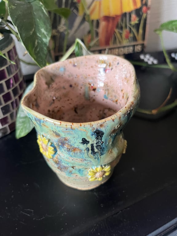 sjov blomstervase eller kop  billede 2