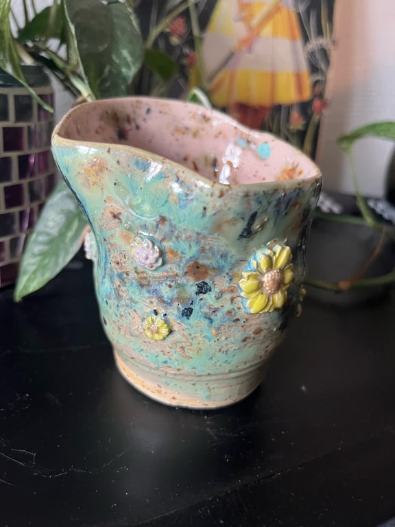 sjov blomstervase eller kop  billede 3