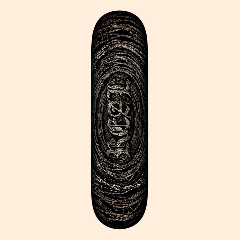 Real Skateboards, Team Barbed Wire Foil Oval, 8.5"