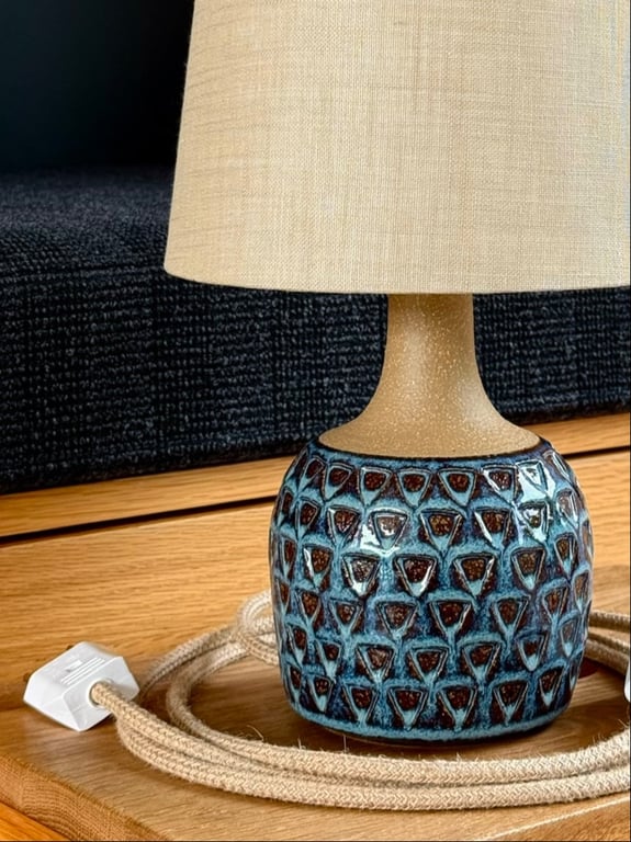 Upcycled vintage bordlampe - Søholm Keramik billede 2