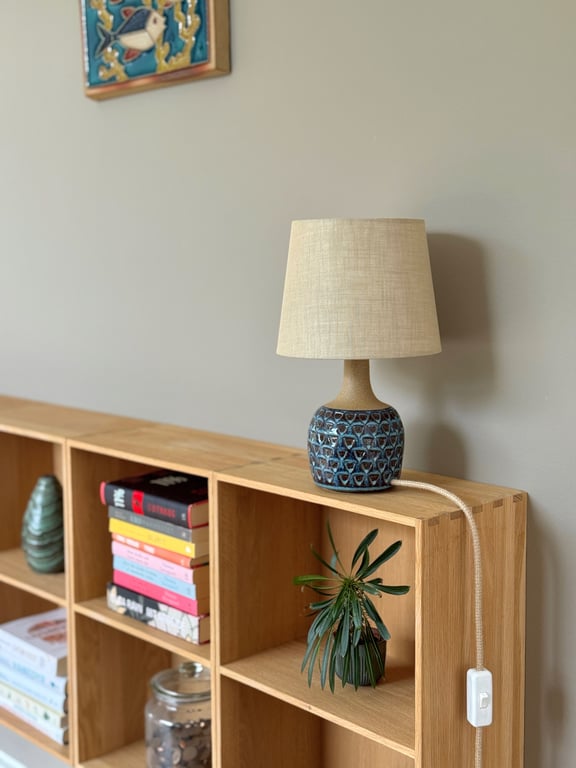 Upcycled vintage bordlampe - Søholm Keramik billede 4