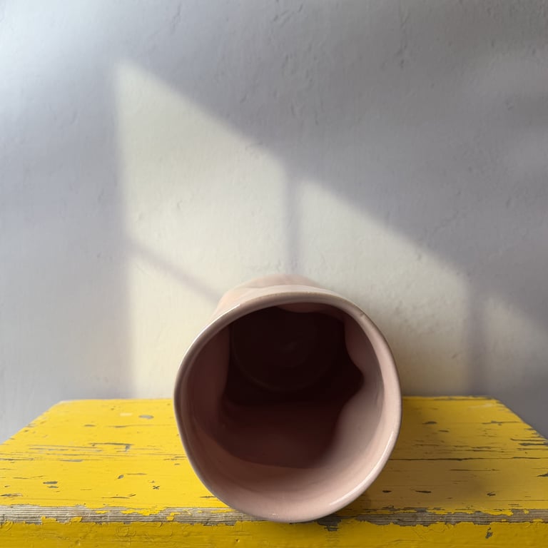 Krøllet vase lyserød billede 3