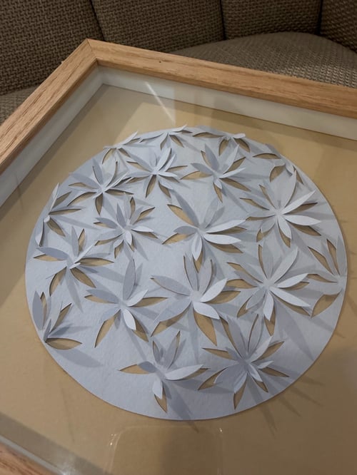 20x20cm, 3D papercut, indrammet  (3)