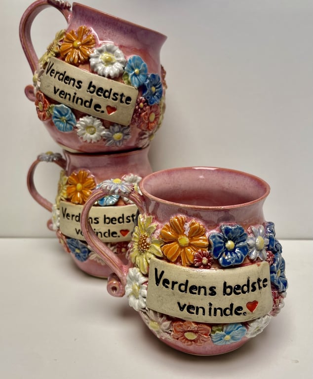 Keramik krus med tekst - Verdens bedste veninde billede 2
