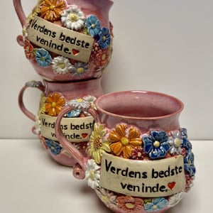 Keramik krus med tekst - Verdens bedste veninde – produktbillede