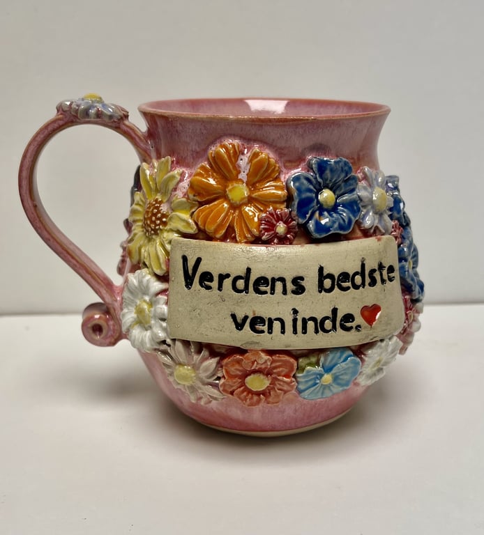 Keramik krus med tekst - Verdens bedste veninde billede 3