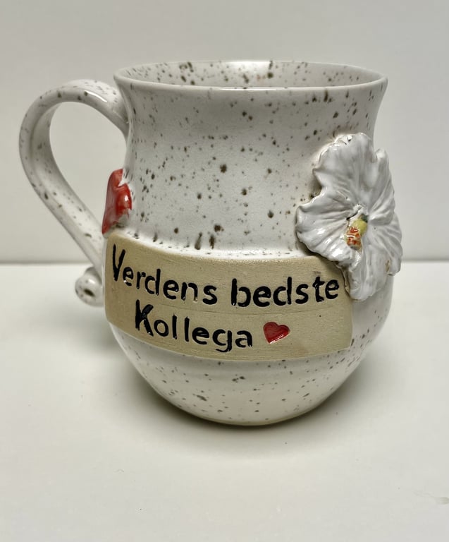 Keramik krus med tekst - Verdens bedste kollega billede 2