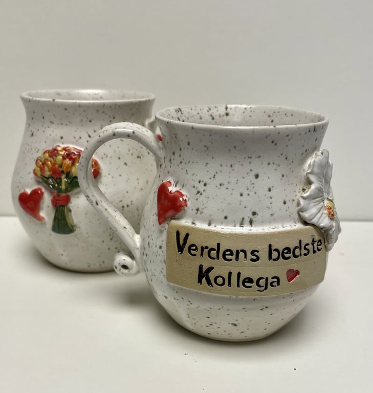 Keramik krus med tekst - Verdens bedste kollega billede 3