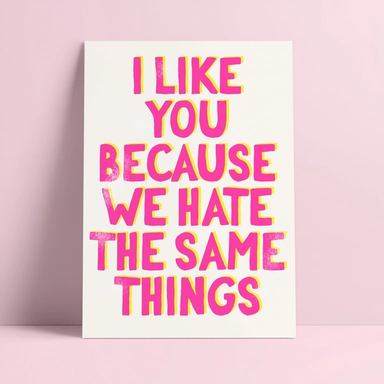 I like you because we hate the same things, Kort