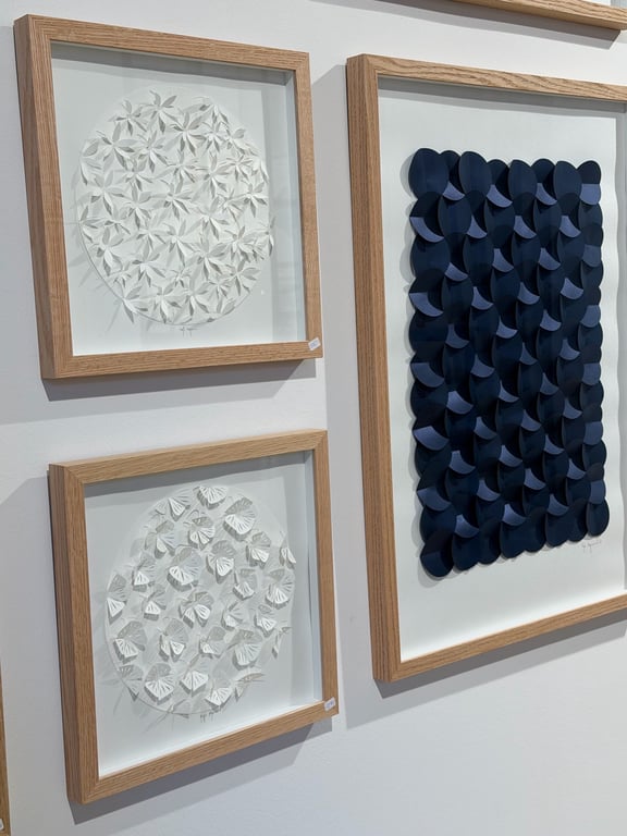 30x30cm, 3D papercut, indrammet  billede 4