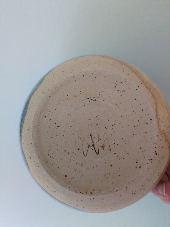 Skål lyseblå/beige billede 4