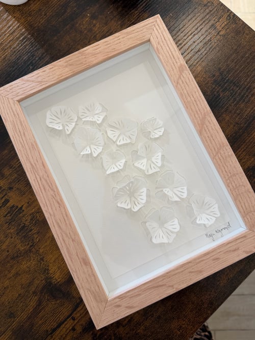 15x21cm, 3D papercut, hvid , indrammet  (2)