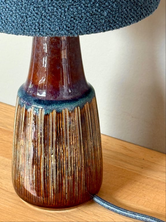 Upcycled vintage bordlampe - Søholm Keramik billede 2
