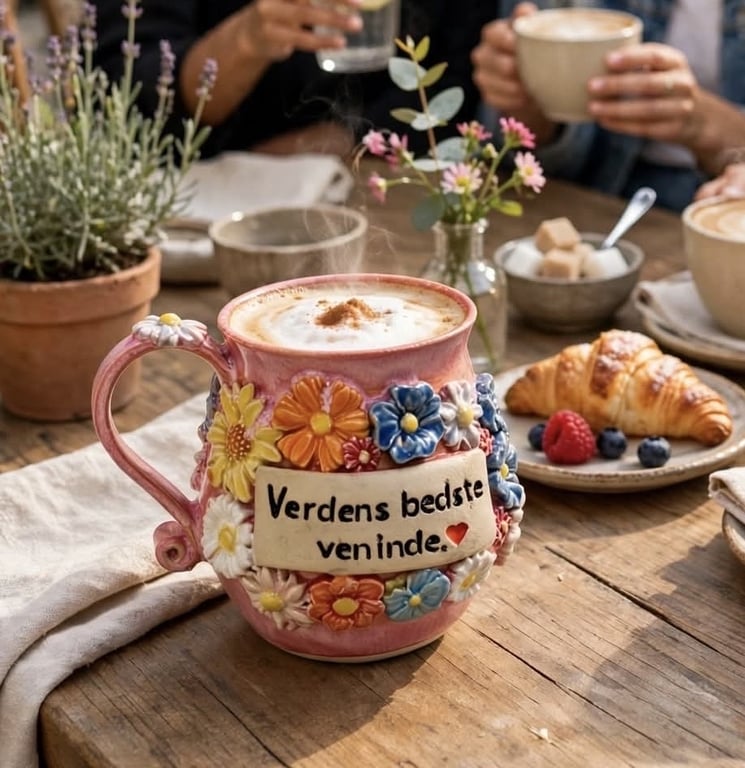 Keramik krus med tekst - Verdens bedste veninde