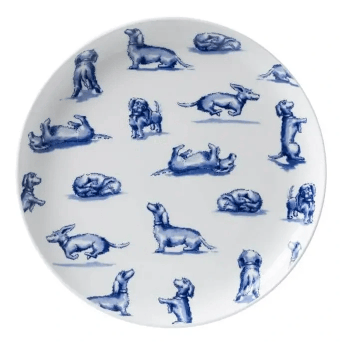 Ny Vare på vej - Heinen Delfts Blauw- Frokost tallerken med gravhunde