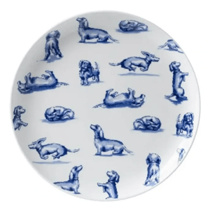 Ny Vare på vej - Heinen Delfts Blauw- Frokost tallerken med gravhunde – produktbillede