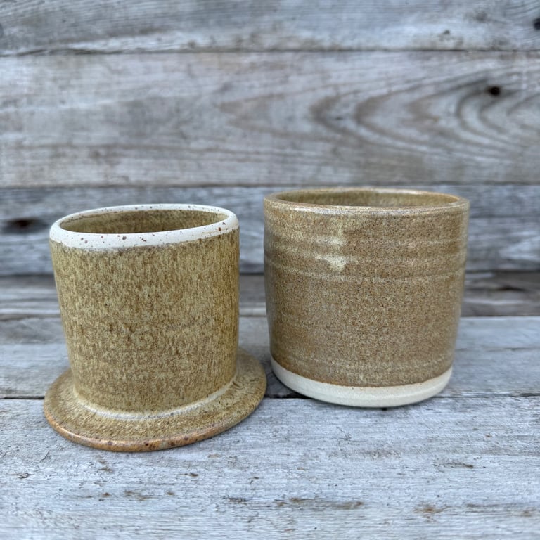 Smørklokke beige brun billede 3