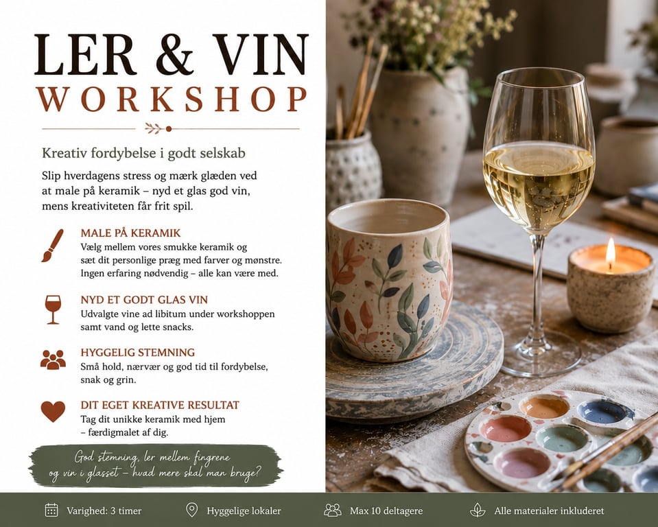 Ler & Vin - mal-selv-keramik workshop - 06-11-2026