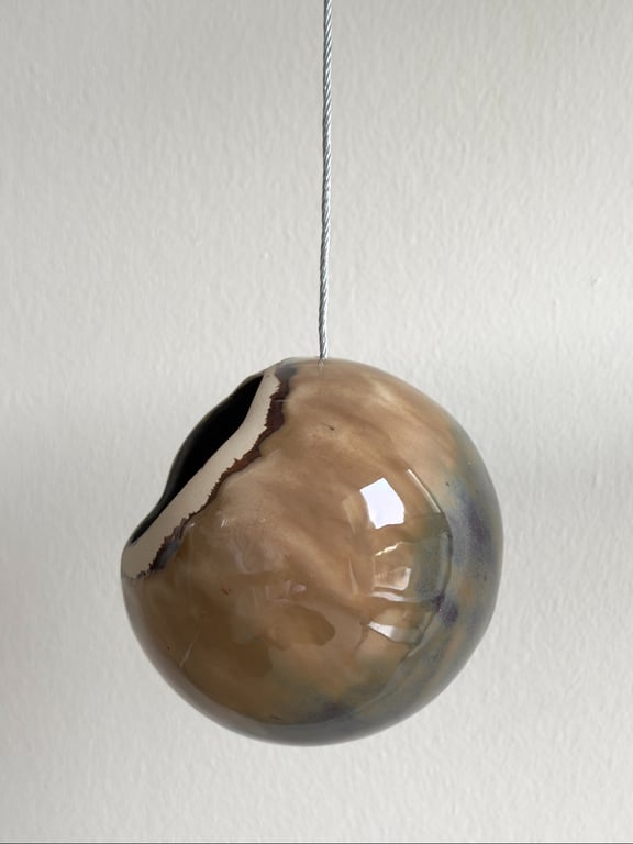 Hængepotte brunlig M