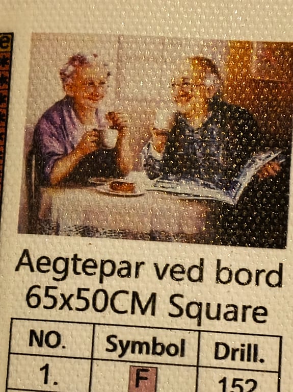 Aegte par ved bord 65;45 Square 