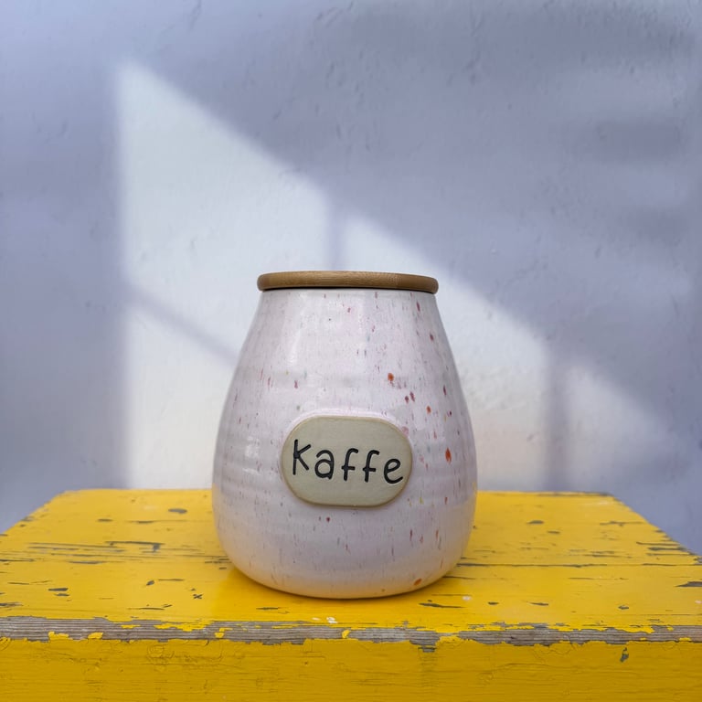 Kaffekrukke lyserød sprinkle 1 (1,1L)