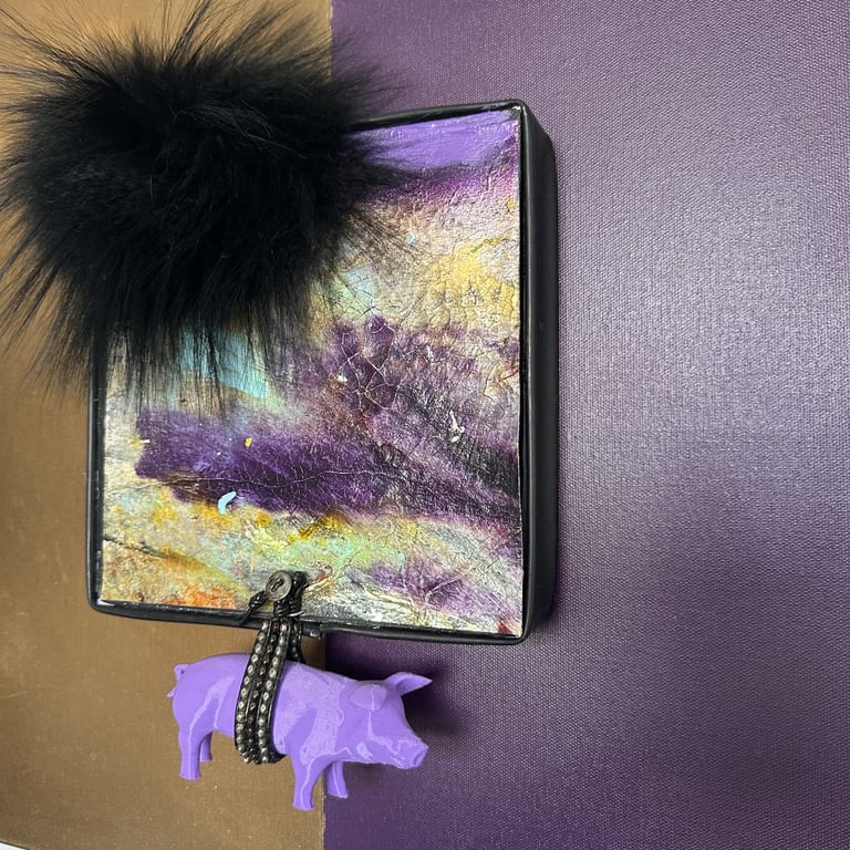 MALERI med pels og gris billede 2