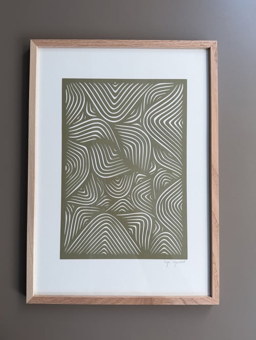 A3, papercut, oliven, indrammet  (2)