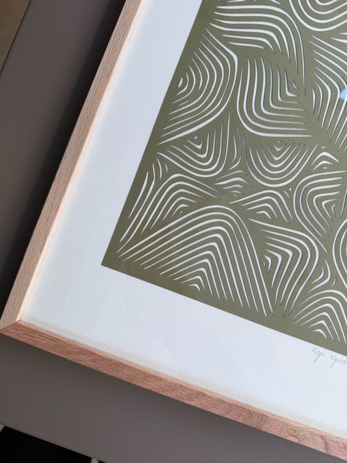 A3, papercut, oliven, indrammet  (3)