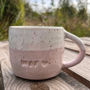 Lyserød mor kop. 350 ml. H: 7,5 cm – produktbillede
