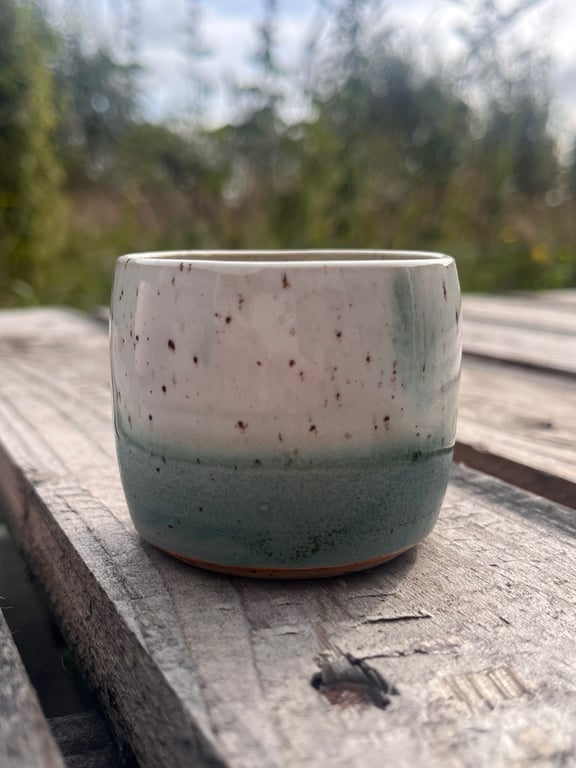 Grøn espresso kop. 110 ml. H: 5,5 cm billede 2