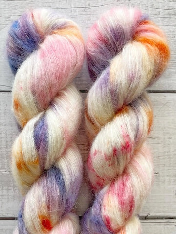 Garn: Håndfarvet fra M-L Sjøgren - Suri Alpaca Silk billede 11