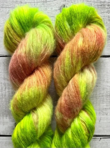 Garn: Håndfarvet fra M-L Sjøgren - Suri Alpaca Silk billede 10