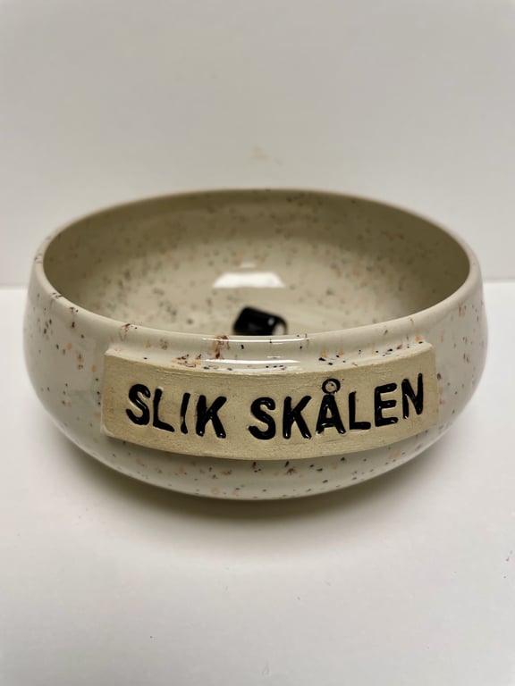 Keramik Skål med tekst - Slik skålen billede 2