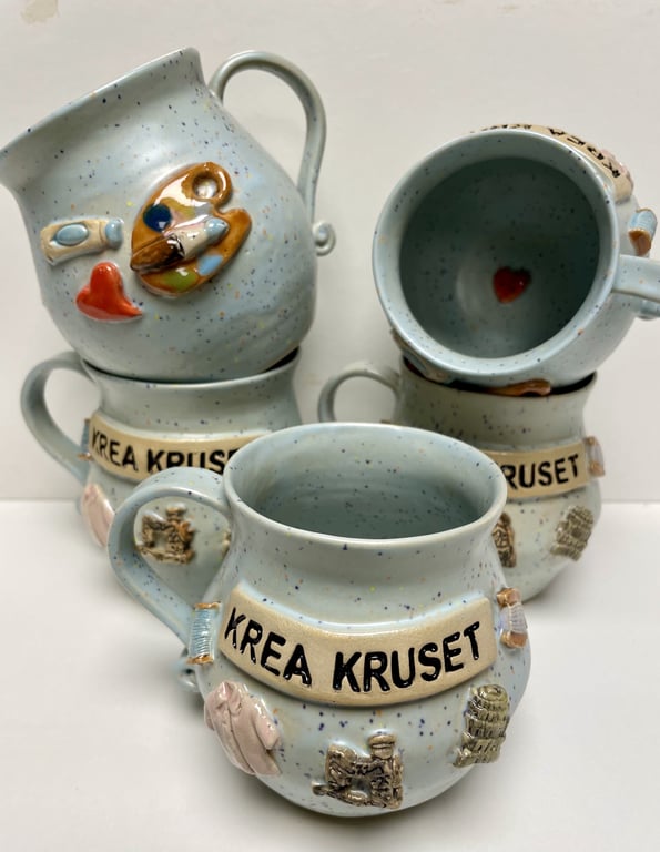 Keramik krus med tekst - Krea kruset billede 2