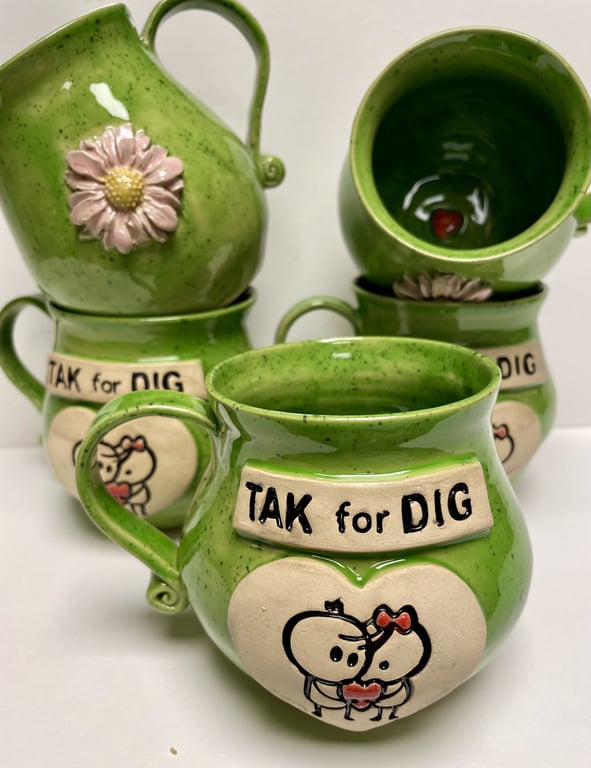 Keramik krus med tekst  -  Tak for dig. billede 2